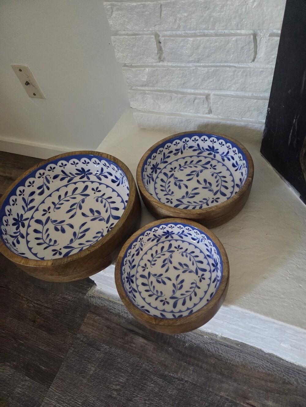 Rustic Mango Wood Bowl Set Of 3 Handmade Serving & Decorative Bowls